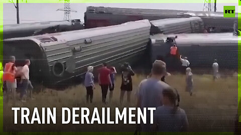 Passenger train derails after collision with truck in Volgograd region