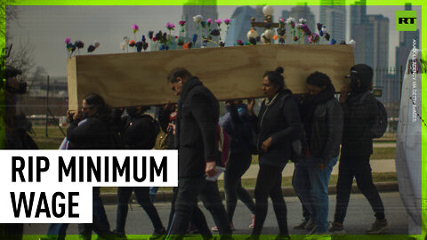 Minimum wage funeral | Argentine workers' protest