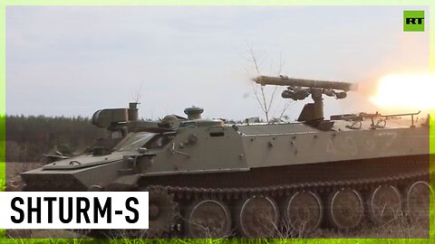 Shturm-S self-propelled anti-tank missile system crews train