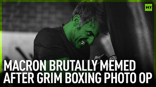 Macron brutally memed after grim boxing photo op