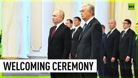 Kazakhstan president welcomes Putin in Astana