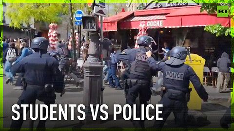 Paris police disperse students amid rally at Lycée Claude-Monet
