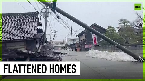 Japanese city wrecked in aftermath of powerful quake