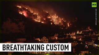 Hundreds of fires illuminate Bavarian mountains during Epiphany celebrations