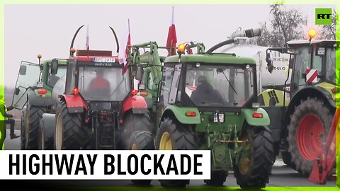 Farmers in Poland block main highway in Wartkowice over Ukrainian grain