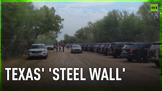 'Steel wall' | Dozens of cars line up at site of Rio Grande migrant crossing