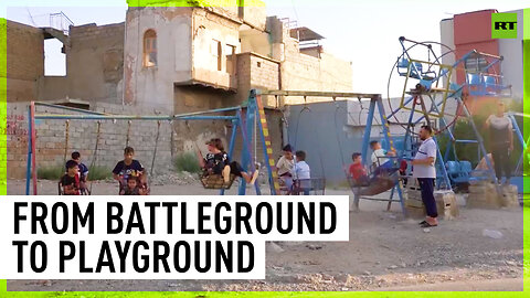 Iraqi children transform former war zones into playgrounds