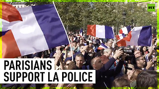 Supporters of police officers hold rally in Paris