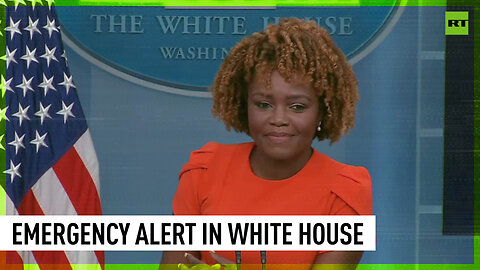 Emergency alert test underway during White House briefing