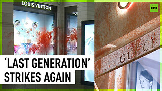 ‘Climate activists’ spray paint on luxury stores in Berlin, marking Earth Day