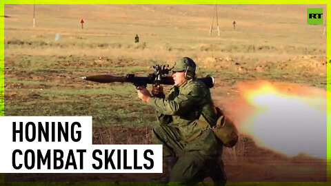 Mobilized Russian citizens undergo combat training