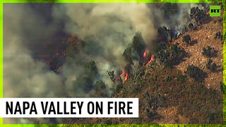 Massive bush fire engulfs California’s Napa Valley