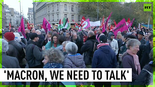 Pro-Palestine rally in Paris as Macron visits Israel