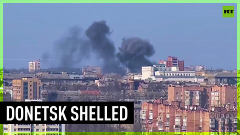 Powerful explosions hit Donetsk amid shelling by Ukrainian army
