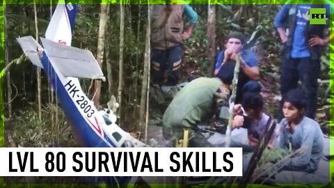 Children survive in jungle for 40 days after plane crash