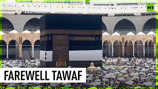 Hajj pilgrims perform farewell circumambulation in Mecca