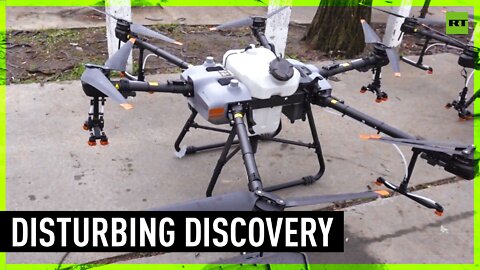Drones with liquid tanks & sprayers discovered in abandoned Ukrainian base