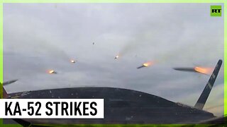 Ka-52 choppers destroy military targets