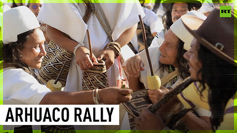 Arhuaco Indians protest, demanding autonomy in Colombia