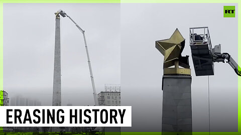 Kiev dismantles symbol of Nazi defeat