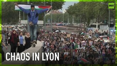 Chaotic clashes erupt in Lyon as hundreds march against Israeli op in Rafah