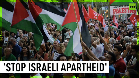 EU announcement of support for Israel sparks massive pro-Palestinian rally in Barcelona