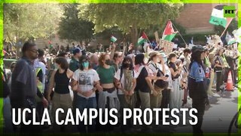 Scuffles erupt at UCLA campus as Palestine and Israel supporters hold duel protests