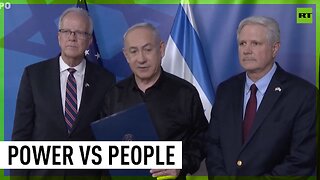 Netanyahu thanks US politicians for support as Americans rally for Gaza