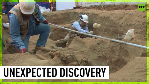 Ancient children's cemetery accidentally unearthed by Lima pipeline workers
