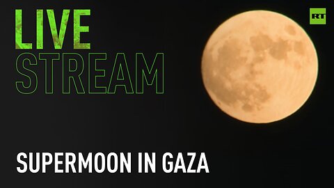 Supermoon seen from Gaza