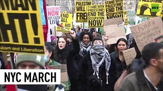 Protesters march through Manhattan to demand Gaza ceasefire