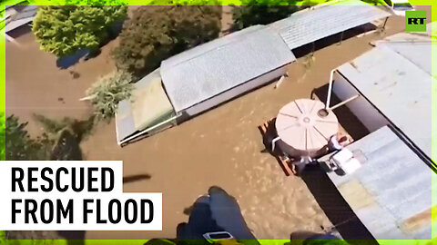 Australian family in dramatic helicopter flood rescue