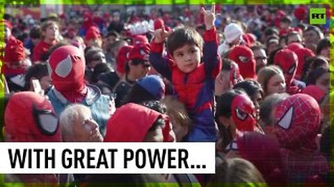 Fans attempt to break record for biggest Spider-Man gathering