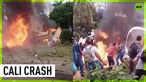 Plane crashes in residential part of Colombian city