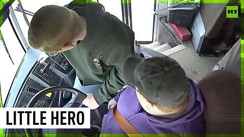 Seventh-grader saves school bus after driver passes out