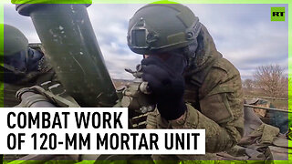 120-mm mortar unit operate during Special Military Operation in Ukraine