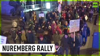 Hundreds rally in Germany’s Nuremberg calling for peace talks with Russia