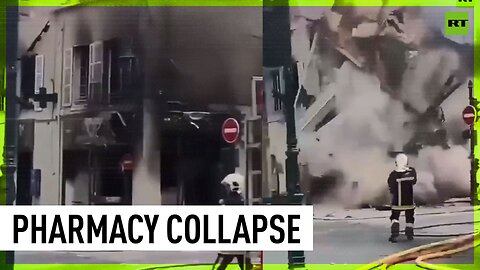 Pharmacy building collapses after being set on fire by French rioters