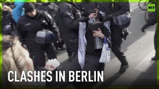 Clashes erupt, several detained at pro-Palestine rally in Berlin
