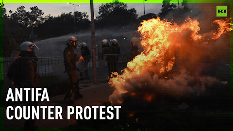 Far-right rally prompts Antifa counter-protest in Greece’s Thessaloniki