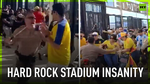 Fans beaten by police in Copa America final chaos