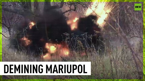 Russian demining squad neutralizes explosive objects in the vicinity of Mariupol