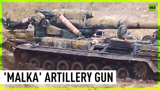 Russia's 'Malka' destroys Ukrainian artillery units