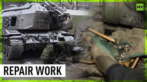 Military equipment repair and modernization work underway