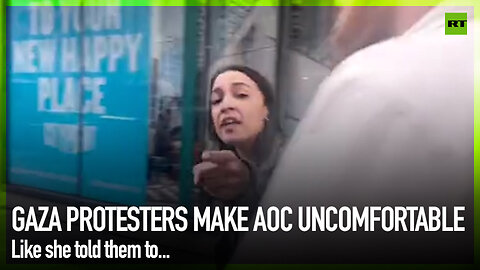 Gaza protesters make AOC uncomfortable