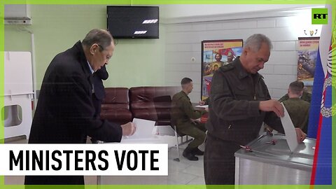 Foreign Minister Lavrov & Defense Minister Shoigu vote in Russian presidential election