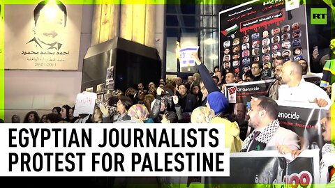 Egyptian journalists protest Israeli war on Gaza