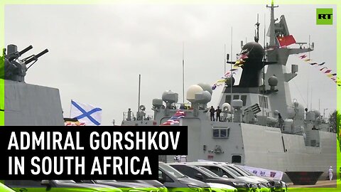 Russian frigate at South Africa’s Armed Forces Day Parade