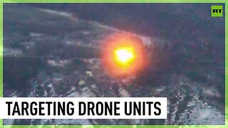 Russian ATGM unit takes out Ukrainian military drone crew