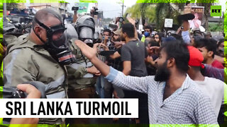 Violent clashes erupt at student protest in Sri Lanka